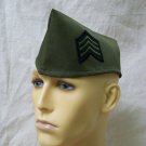Olive Green Military Flap Costume Hat Cap w/ Arrow Patch Army Soldier Private Olive Green Military Flap Costume Hat Cap w/ Arrow Patch Army Soldier Private