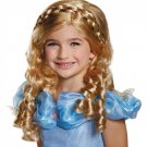 Disney Child Cinderella Wig w/ Braid Movie Ella Fairy Tale Princess Medieval Lass