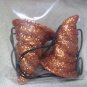 Small Twisted Spiral Orange Glitter Horns Pan Minotaur Goat Fantasy Mythical Imp