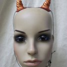 Small Twisted Spiral Orange Glitter Horns Pan Minotaur Goat Fantasy Mythical Imp