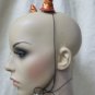 Small Twisted Spiral Orange Glitter Horns Pan Minotaur Goat Fantasy Mythical Imp