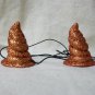 Small Twisted Spiral Orange Glitter Horns Pan Minotaur Goat Fantasy Mythical Imp