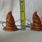 Small Twisted Spiral Orange Glitter Horns Pan Minotaur Goat Fantasy Mythical Imp