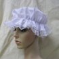 White Mop Cap Mob Hat Colonial Maid Granny Betsy Ross Rag Doll Peasant Bonnet Victorian Pilgrim