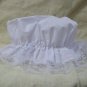White Mop Cap Mob Hat Colonial Maid Granny Betsy Ross Rag Doll Peasant Bonnet Victorian Pilgrim