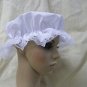 White Mop Cap Mob Hat Colonial Maid Granny Betsy Ross Rag Doll Peasant Bonnet Victorian Pilgrim