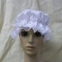 White Mop Cap Mob Hat Colonial Maid Granny Betsy Ross Rag Doll Peasant Bonnet Victorian Pilgrim