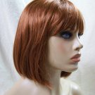 Auburn Cindy Lace Cap Wig Bob w/ Bangs Roaring 20's Flapper Cosplay Bookworm NEW