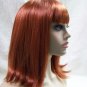 Auburn Jeanie Wig with Bangs Flip Ends Cosplay Bookworm Peggy Sue Ginger Preppy
