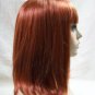 Auburn Jeanie Wig with Bangs Flip Ends Cosplay Bookworm Peggy Sue Ginger Preppy