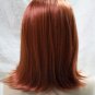 Auburn Jeanie Wig with Bangs Flip Ends Cosplay Bookworm Peggy Sue Ginger Preppy