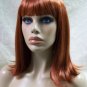 Auburn Jeanie Wig with Bangs Flip Ends Cosplay Bookworm Peggy Sue Ginger Preppy