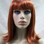 Auburn Jeanie Wig with Bangs Flip Ends Cosplay Bookworm Peggy Sue Ginger Preppy