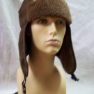 Brown Trapper Hat w/ Flaps Elmer Fudd Mountain Man Hunter Miner Eskimo Trader Aviator
