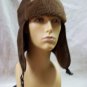 Brown Trapper Hat w/ Flaps Elmer Fudd Mountain Man Hunter Miner Eskimo Trader Aviator