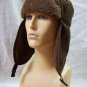 Brown Trapper Hat w/ Flaps Elmer Fudd Mountain Man Hunter Miner Eskimo Trader Aviator