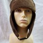 Brown Trapper Hat w/ Flaps Elmer Fudd Mountain Man Hunter Miner Eskimo Trader Aviator