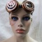 Funky Bronze Steampunk Goggles Cogs Spikes Chain Adventurer Flashy Aviator Eyes