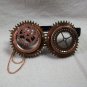 Funky Bronze Steampunk Goggles Cogs Spikes Chain Adventurer Flashy Aviator Eyes