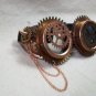 Funky Bronze Steampunk Goggles Cogs Spikes Chain Adventurer Flashy Aviator Eyes