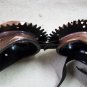 Funky Bronze Steampunk Goggles Cogs Spikes Chain Adventurer Flashy Aviator Eyes
