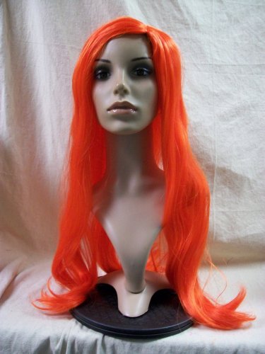 Bright Red Mrs Rabbit Wig Jessica Mermaid Siren Ariel Silver Poison Ivy Lounge Singer