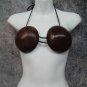 Adult Genuine Coconut Shell Bra Bikini Top Hawaiian Luau HulaGirl Tropical Beach