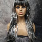 Sexy Black & White Sinister Siren Wig Vamp Demonica Madame Darkness Gothic Doll Sexy Black & White Sinister Siren Wig Vamp Demonica Madame Darkness Gothic Doll