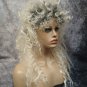 Bleached Blonde Dark Roots Hard Rocker Wig 80s Heavy Metal Dee Vince 90s Grunge