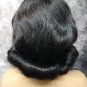 Black Flick Up Wig Snow White 50s 60s Hairspray Sock Hop Retro Schoolgirl BeBop