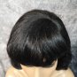 Black Flick Up Wig Snow White 50s 60s Hairspray Sock Hop Retro Schoolgirl BeBop