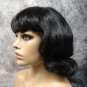 Black Flick Up Wig Snow White 50s 60s Hairspray Sock Hop Retro Schoolgirl BeBop