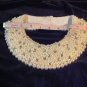 Handmade ivory pearl and crystal collar