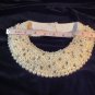 Handmade ivory pearl and crystal collar