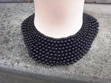 Black beaded collar