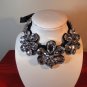 rhinestones flower collar