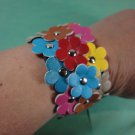 leather flower bracelet