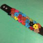 leather flower bracelet