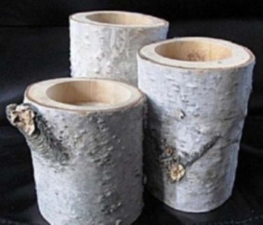 78 birch tea lights holders