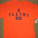 NWTS * UNIVERSITY of ILLINOIS * Mens sz LARGE orange logo graphic tee Shirt NWTS * UNIVERSITY of ILLINOIS * Mens sz LARGE orange logo graphic tee Shirt