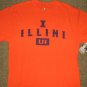 NWTS * UNIVERSITY of ILLINOIS * Mens sz LARGE orange logo graphic tee Shirt