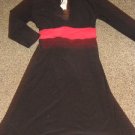STEPHEN & CASEY * Womens sz MEDIUM black DRESS with red trim