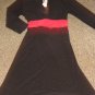STEPHEN & CASEY * Womens sz MEDIUM black DRESS with red trim