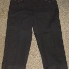 ANNIE USA * Womens Collection sz 11 black Relaxed Capri Pants