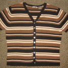PAUL HARRIS * Womens sz MEDIUM brown Casual SHIRT