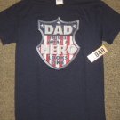 NWTS * GILDAN * Mens SMALL S navy blue cotton Tee SHIRT for a HERO