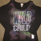 NWTS * APPROPRIATE BEHAVIOR * Womens sz MEDIUM Wild Child sparkle SHIRT NWTS * APPROPRIATE BEHAVIOR * Womens sz MEDIUM Wild Child sparkle SHIRT