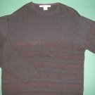 PERRY ELLIS * Mens sz LARGE casual  Black SWEATER Shirt