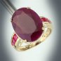 Genuine Red Ruby Ring in sterling silver