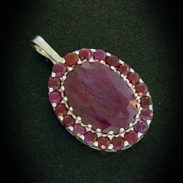 Genuine Red Ruby Pendant